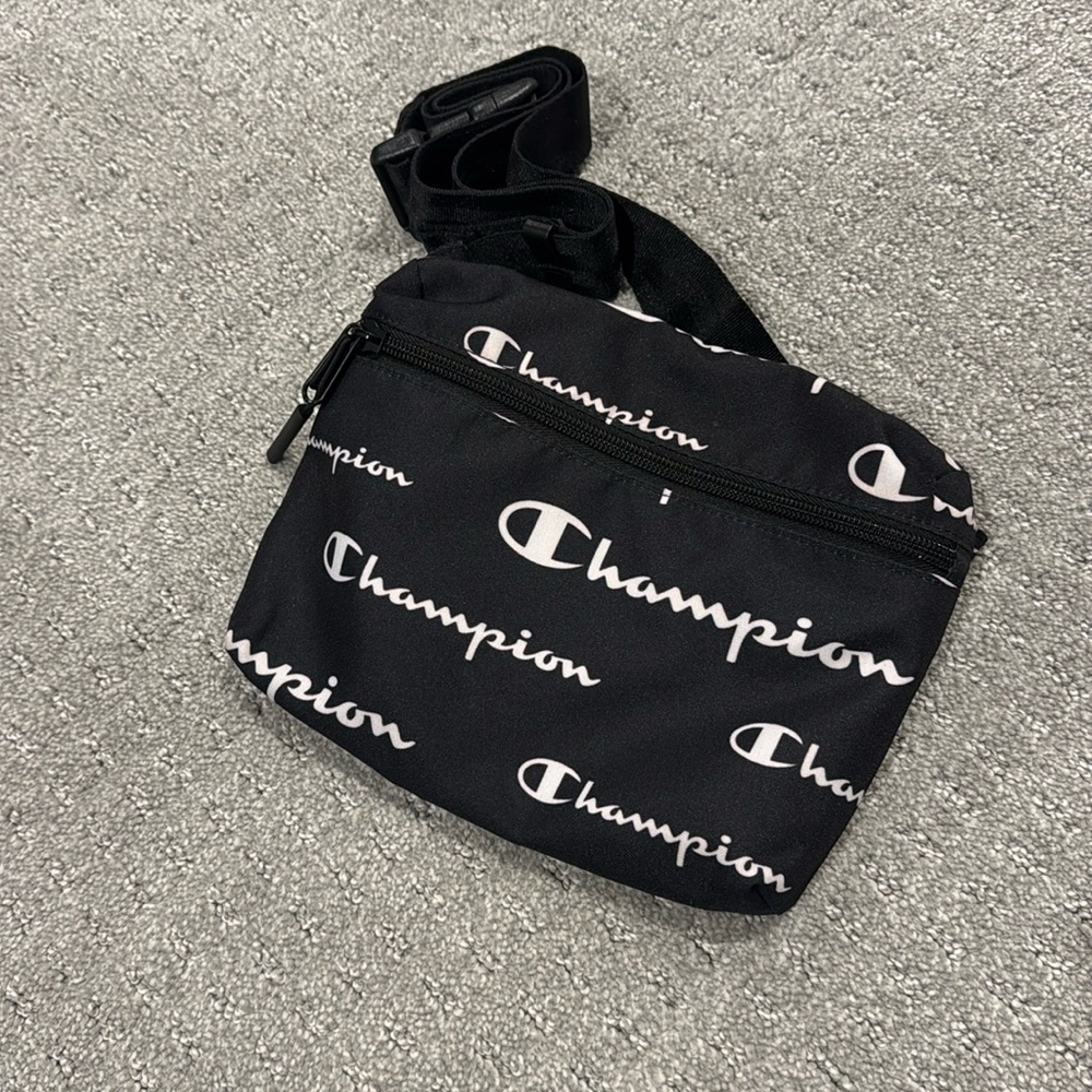 Champion Black Logo Crossbody Bag